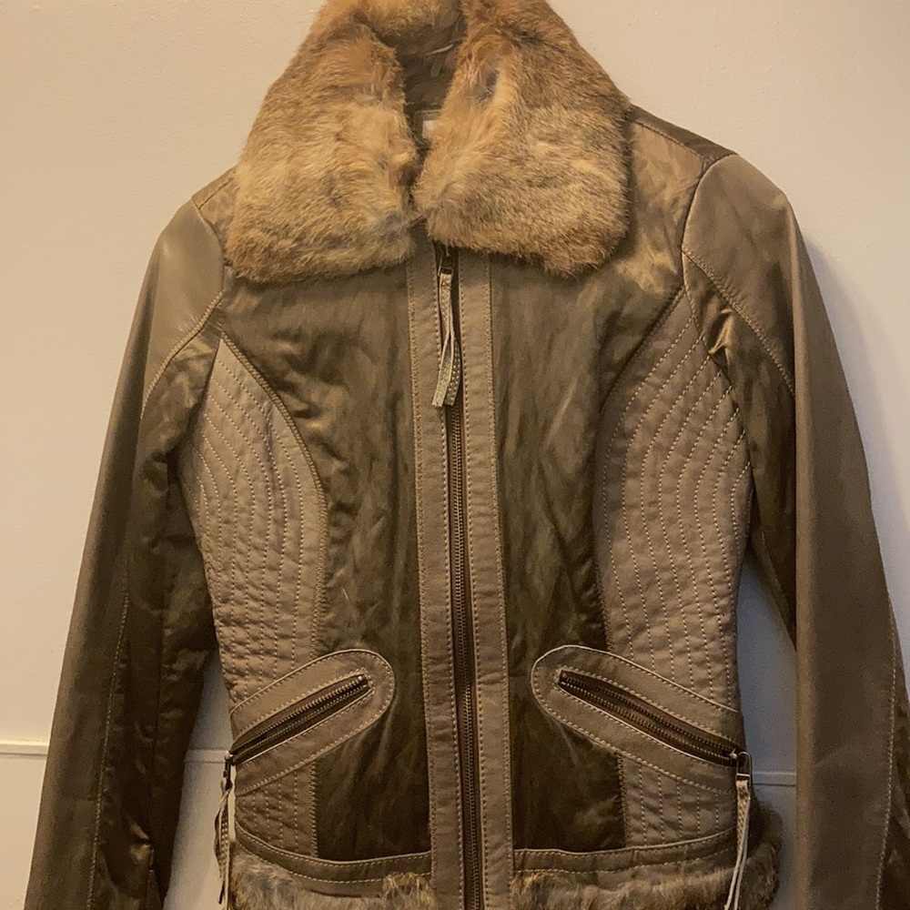 Cache women’s olive green jacket size 2